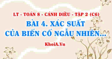 Công thức xác suất của biến cố ngẫu nhiên trong một trò chơi đơn giản? Toán 8 bài 4 Cánh diều Tập 2 C6